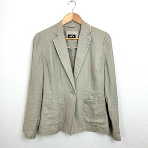 Marks & Spencer Linen Khaki green blazer medium